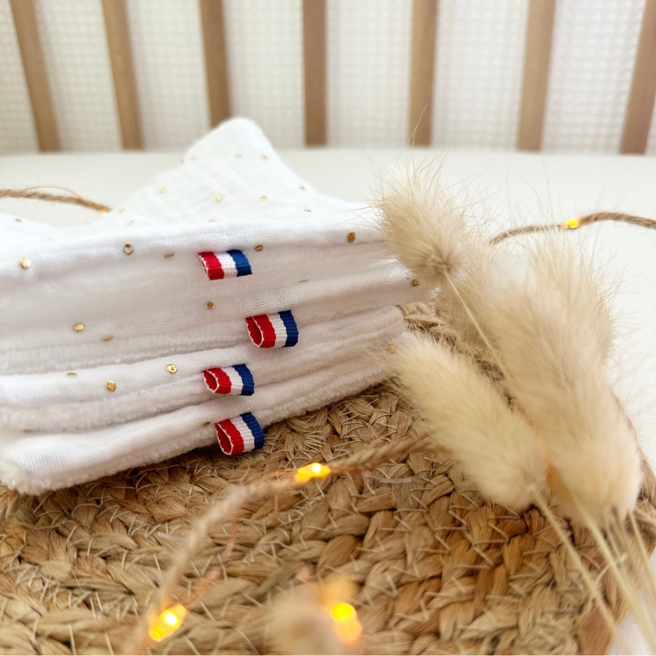 Cotons lavables/démaquillants - Lot de 5 personnalisable