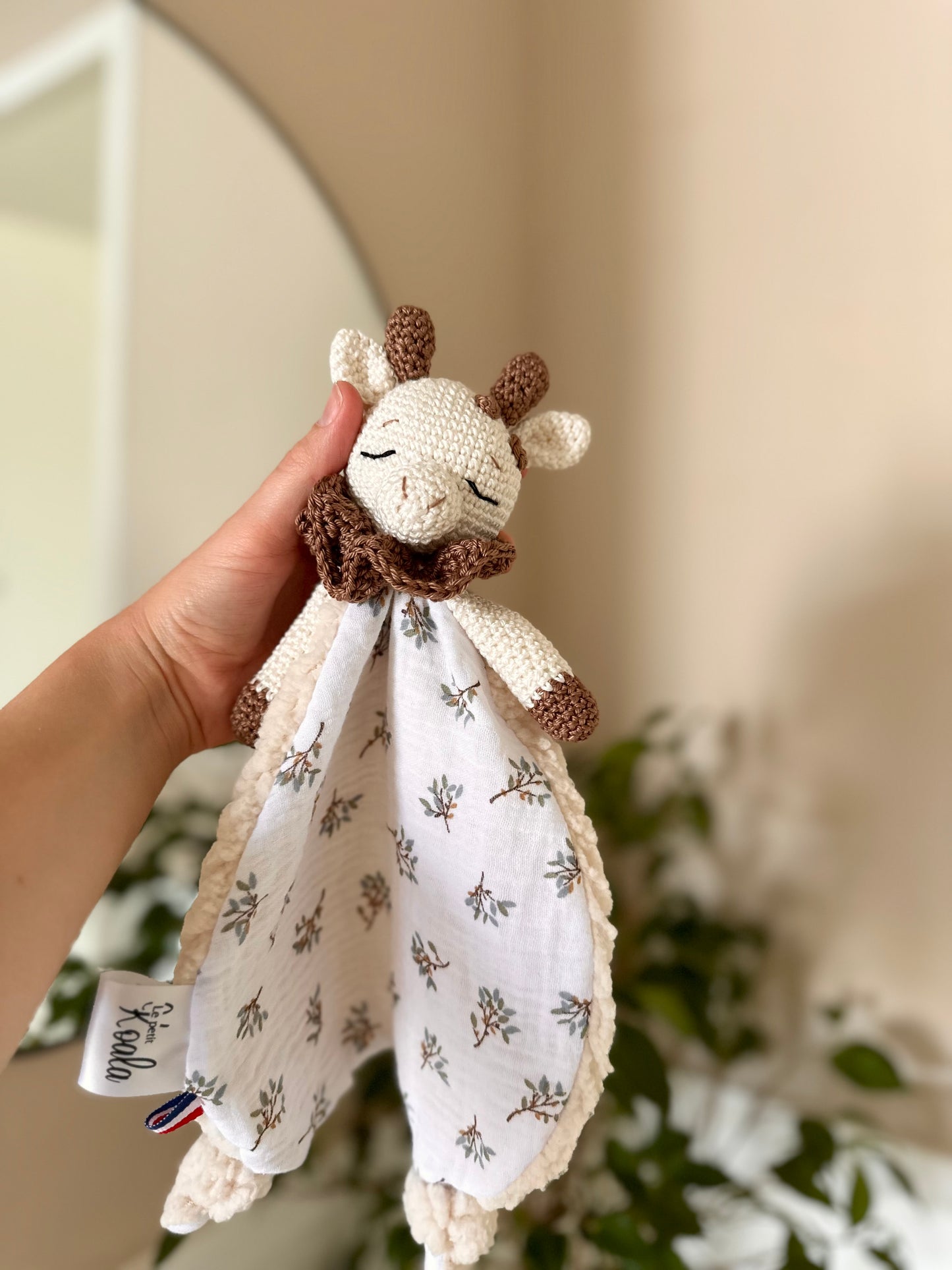 Doudou girafe Tallie personnalisable