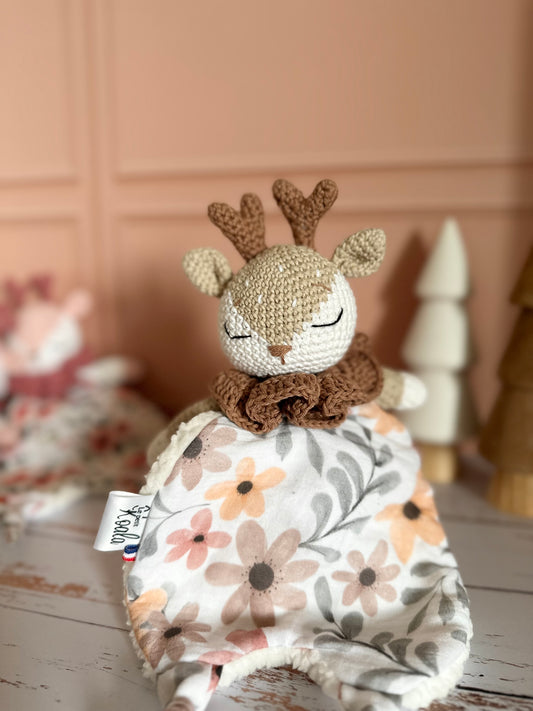 Doudou biche/cerf personnalisable